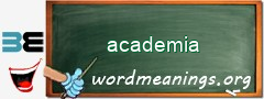 WordMeaning blackboard for academia